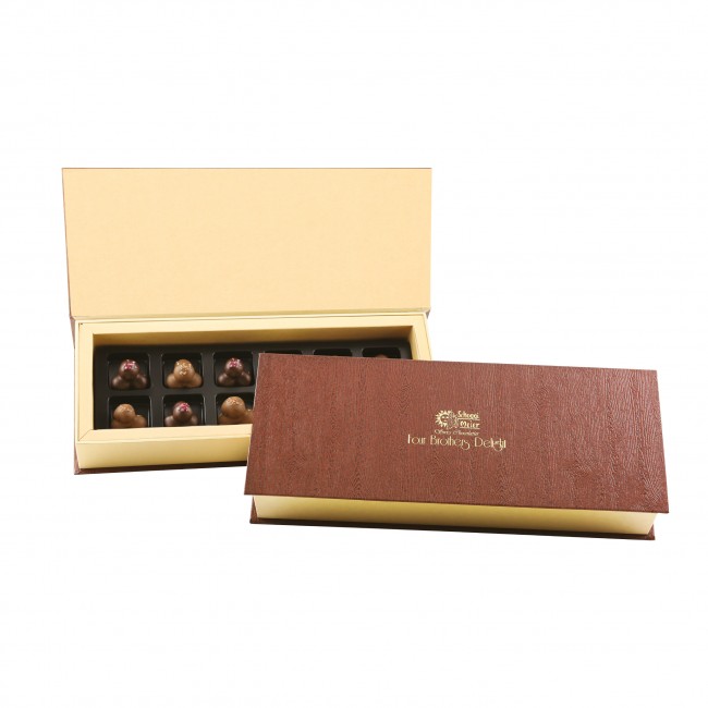 榛子四兄弟黑及牛奶朱古力禮盒(12粒裝)