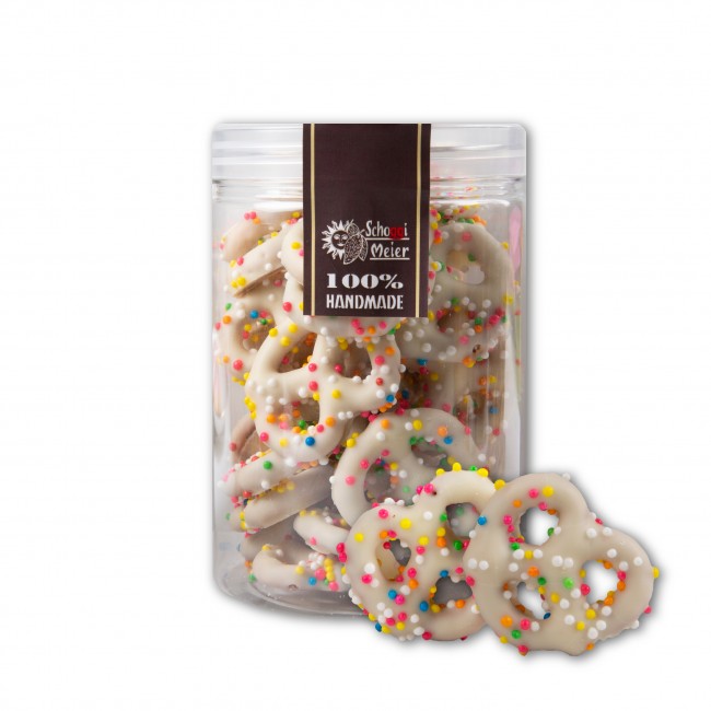 White Chocolate Pretzel with Rainbow Nibs (150g)