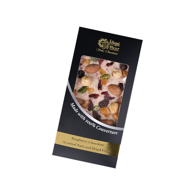 Raspberry Chocolate Bar - Assorted Nuts and Dried Fruits