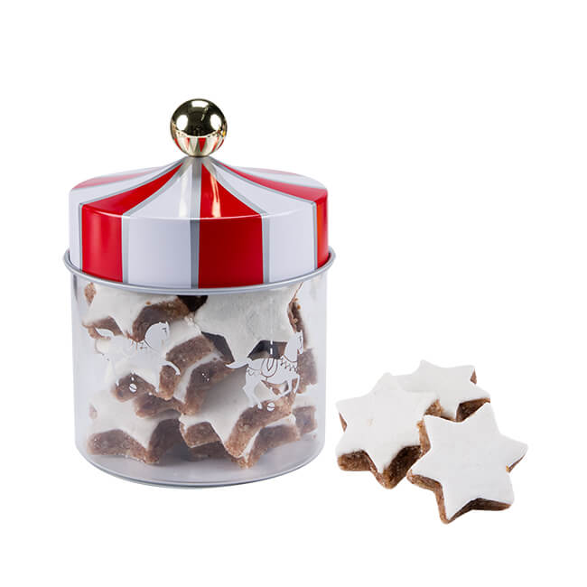 Cinnamon Stars with Merry-go-round Glass Jar