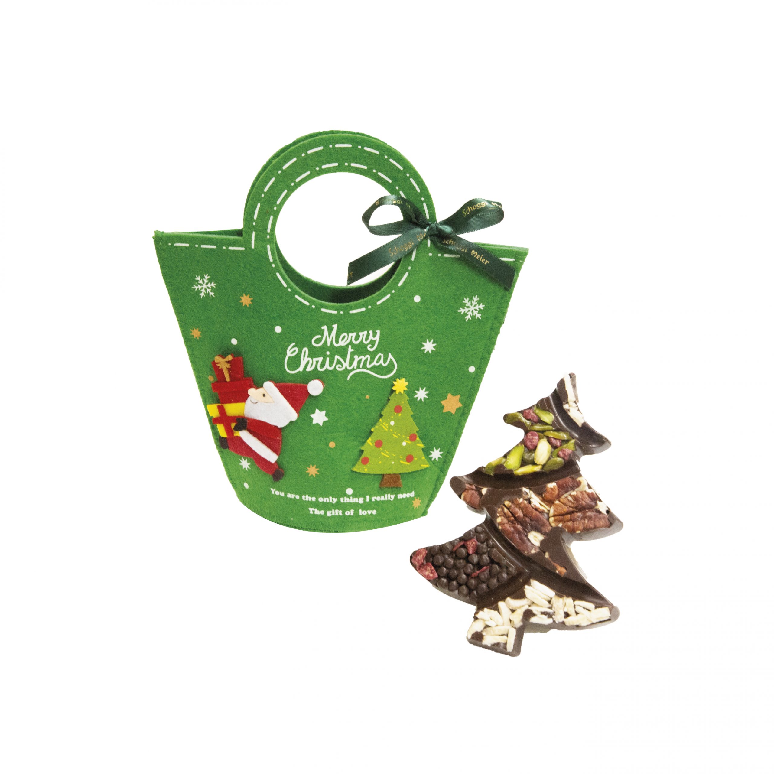 聖誕樹雜錦果仁及乾果黑朱古力