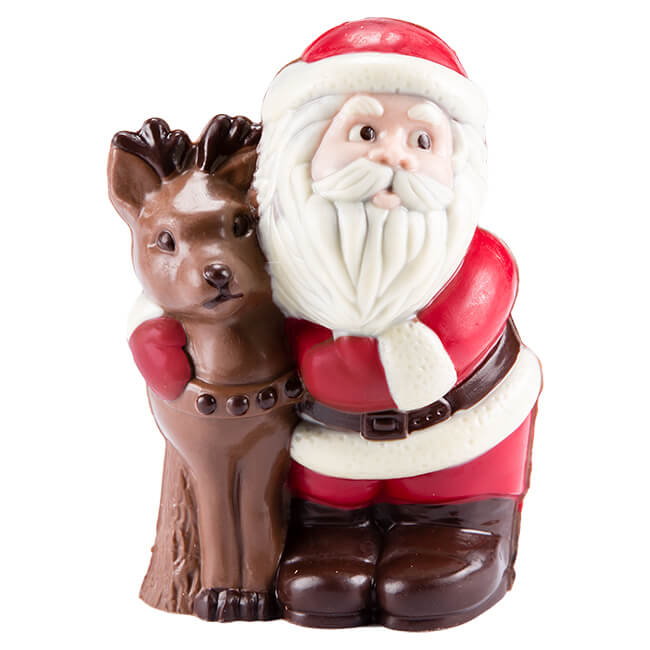 Santa Claus and Deer