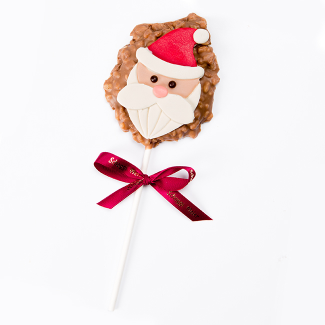 Santa Claus Milk Chocolate Rice Crispy Lollipop