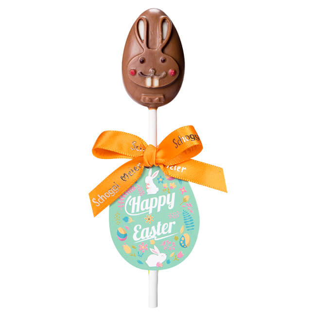 Egg and Bunny Popping Milk Chocolate Lollipop