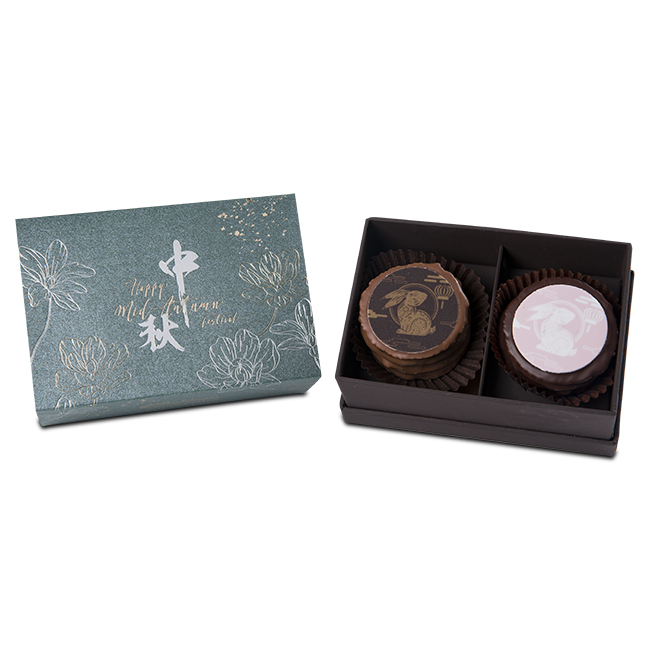 花漾明月蛋白脆脆朱古力月餅（2個裝）- 紅桑子及意大利咖啡