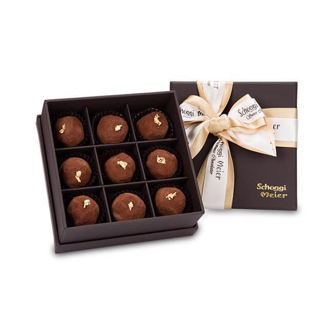 90%濃黑金箔軟心朱古力 （9顆）