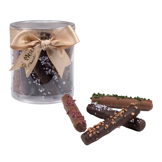 Milk Chocolate Hazelnut Wafer Rolls and Dark Chocolate Raspberry Wafer Rolls (17pcs)